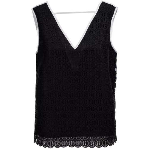 Abbigliamento Donna Top / T-shirt senza maniche Karl Lagerfeld top ricamato nero Nero