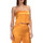 Abbigliamento Donna Top / T-shirt senza maniche Isabelle Blanche top corto arancione Arancio