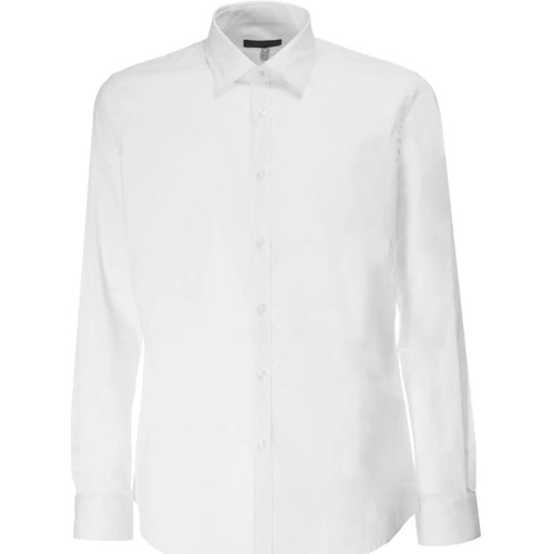 Abbigliamento Uomo Camicie maniche lunghe Outfit camicia classica bianca Bianco