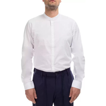 Abbigliamento Uomo Camicie maniche lunghe Outfit camicia classica bianca uomo collo koreana Bianco