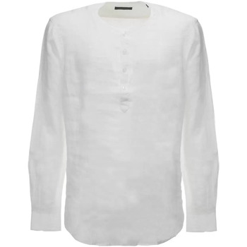 Abbigliamento Uomo Camicie maniche lunghe Outfit serafina in lino bianca Bianco