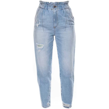 Abbigliamento Donna Jeans GaËlle Paris jeans slouchy con borchie Blu