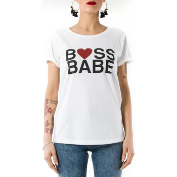 Abbigliamento Donna T-shirt & Polo Happiness t-shirt donna bianca boss babe Bianco