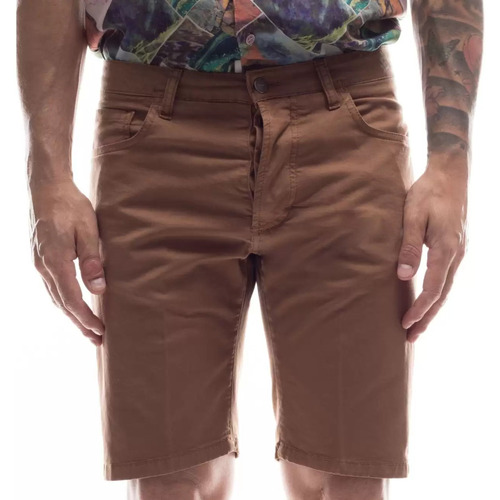 Abbigliamento Uomo Shorts / Bermuda Outfit bermuda cotone uomo marrone Marrone