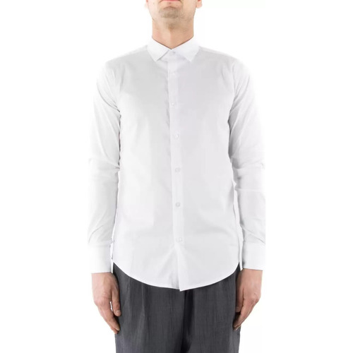 Abbigliamento Uomo Camicie maniche lunghe Outfit Camicia slim fit uomo bianca Bianco