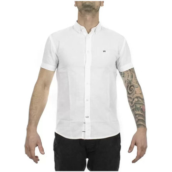 Image of Camicia a maniche lunghe Kronstadt camicia uomo bianca maniche corte