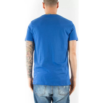 Hype t-shirt girocollo blu con logo rosa Blu