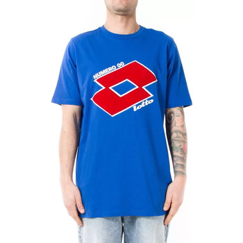 Abbigliamento Uomo T-shirt & Polo Numero 00 x lotto t-shirt blu uomo con logo Blu