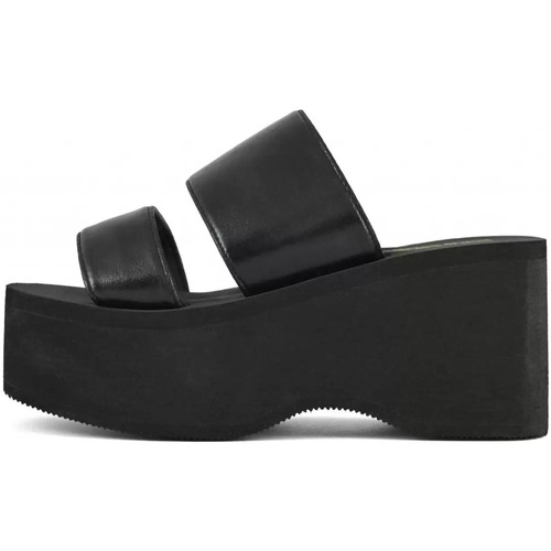Scarpe Donna Sandali Colors of California sandali platform doppia fascia neri Nero