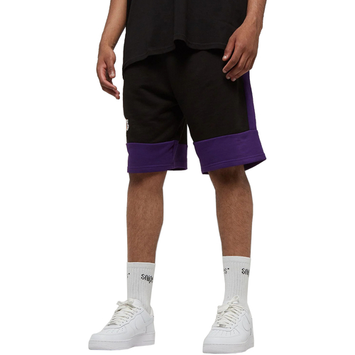 Abbigliamento Uomo Pinocchietto New-Era NBA Colour Block Short Lakers Nero