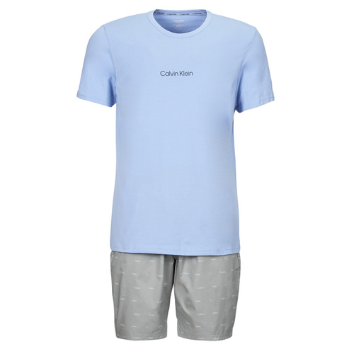 Abbigliamento Uomo Pigiami / camicie da notte Calvin Klein Jeans S/S SHORT SET Blu / Grigio