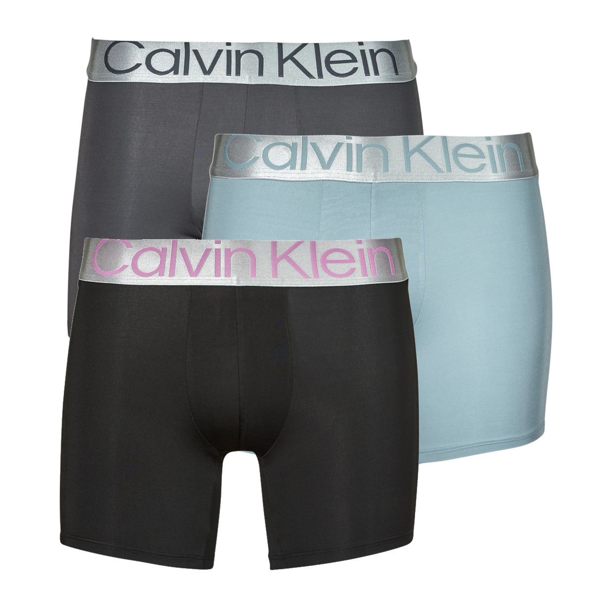 Biancheria Intima Uomo Boxer Calvin Klein Jeans BOXER BRIEF 3PK X3 Grigio / Grigio / Nero