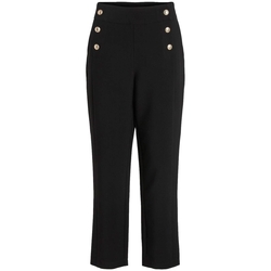 Abbigliamento Donna Pantaloni Vila Trousers Winnie Wide 7/8 - Black Nero