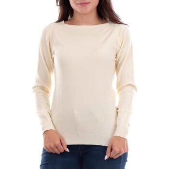 Abbigliamento Donna T-shirts a maniche lunghe Yes Zee M045-RU00 Bianco