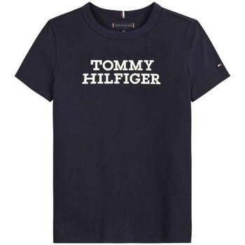 Abbigliamento Unisex bambino T-shirt & Polo Tommy Hilfiger KB0KB08555 LOGO TEE-DESERT SKY Blu