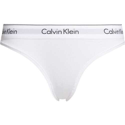 Biancheria Intima Donna Slip Calvin Klein Jeans Bikini Bianco