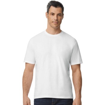 Abbigliamento T-shirts a maniche lunghe Gildan 65000 Bianco