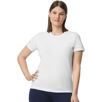 Abbigliamento Donna T-shirts a maniche lunghe Gildan 65000L Bianco