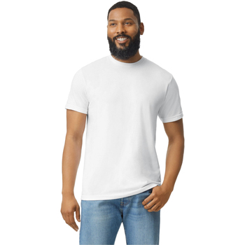 Abbigliamento T-shirts a maniche lunghe Gildan 67000 Bianco