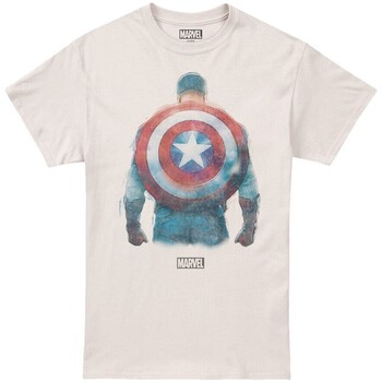 Abbigliamento Uomo T-shirts a maniche lunghe Captain America  Beige