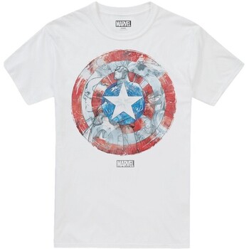 Abbigliamento Uomo T-shirts a maniche lunghe Captain America  Bianco