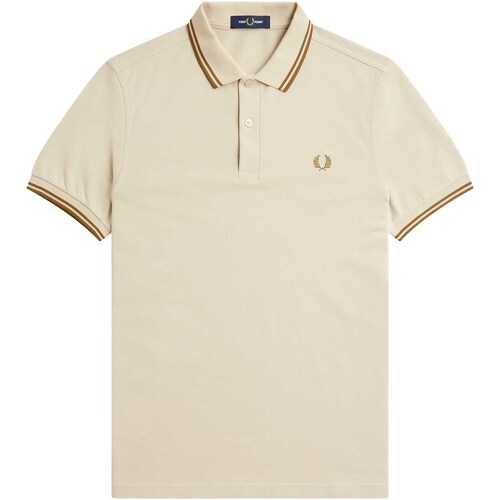 Abbigliamento Uomo T-shirt & Polo Fred Perry Fp Twin Tipped Fred Perry Shirt Beige
