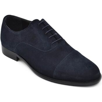 Scarpe Uomo Derby & Richelieu Malu Shoes Scarpe uomo stringata elegante derby scamosciata vera pelle blu Blu