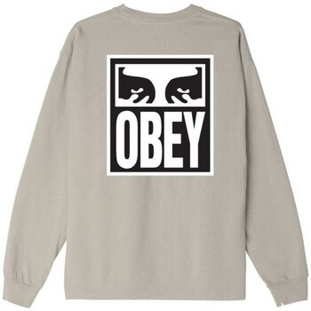 Abbigliamento Uomo T-shirt maniche corte Obey T-shirt Eyes Icon 2 Heavyweight Uomo Silver Argento