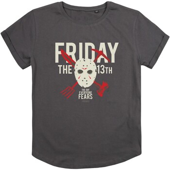Abbigliamento Donna T-shirts a maniche lunghe Friday The 13Th The Day Everyone Fears Grigio