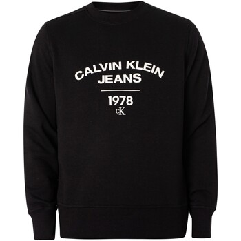 Abbigliamento Uomo Felpe Calvin Klein Jeans Felpa Varsity Curve Nero