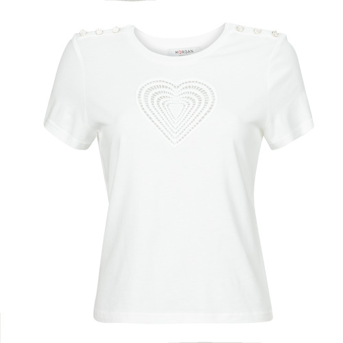 Abbigliamento Donna T-shirt maniche corte Morgan DISTRI Bianco