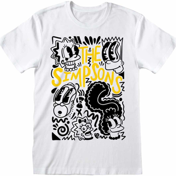 Abbigliamento T-shirts a maniche lunghe The Simpsons HE1611 Bianco