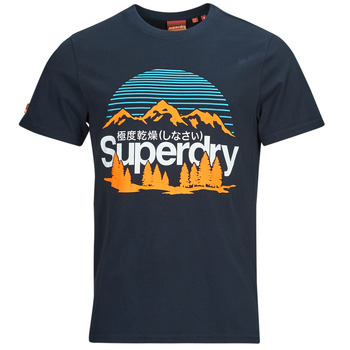 Abbigliamento Uomo T-shirt maniche corte Superdry GREAT OUTDOORS NR GRAPHIC TEE Marine