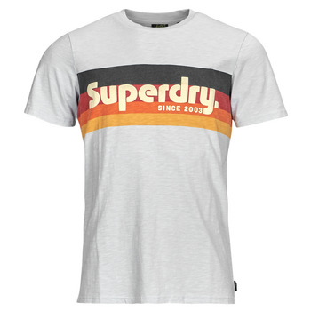 Abbigliamento Uomo T-shirt maniche corte Superdry CALI STRIPED LOGO T SHIRT Bianco