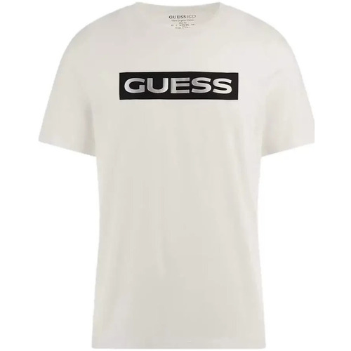 Abbigliamento Uomo T-shirt maniche corte Guess Metallique Bianco