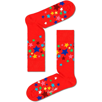Biancheria Intima Donna Calzini Happy socks CALZE STARS CHRISTMAS Rosso