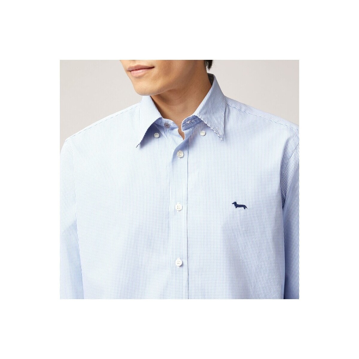 Abbigliamento Uomo Camicie maniche lunghe Harmont & Blaine -CAMICIA CONTRASTI INTERNI Blu