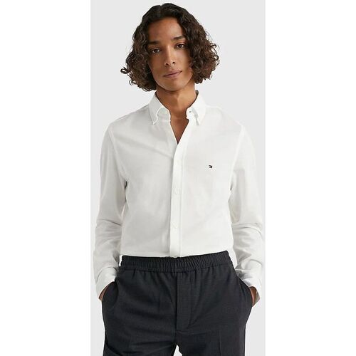 Abbigliamento Uomo Camicie maniche lunghe Tommy Hilfiger MW0MW30675YCF-OPTIC WHITE Bianco