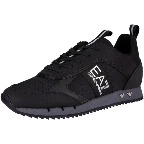 Scarpe Uomo Sneakers basse Emporio Armani EA7 Sneakers in sintetico con logo laterale Nero