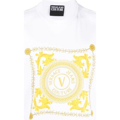 Abbigliamento Uomo T-shirt maniche corte Versace Jeans Couture 75GAHF07-CJ00F Bianco