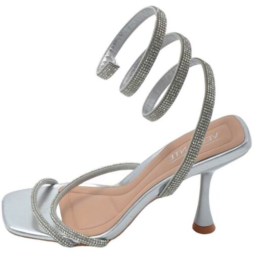 Scarpe Donna Sandali Malu Shoes Sandali donna gioiello argento con tacco 10 cm serpente rigido Multicolore