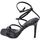 Scarpe Donna Sandali Malu Shoes Sandali donna cerimonia con fascette incrociate in ecopelle ner Nero