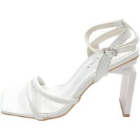 Scarpe Donna Sandali Malu Shoes SANDALI TACCO DONNA IN ECOPELLE LUCIDA BIANCA CON FASCETTE SOTT Bianco