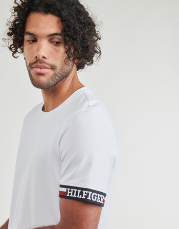 Tommy Hilfiger MONOTYPE BOLD GSTIPPING TEE Bianco