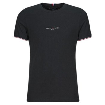 Tommy Hilfiger TOMMY LOGO TIPPED TEE Nero
