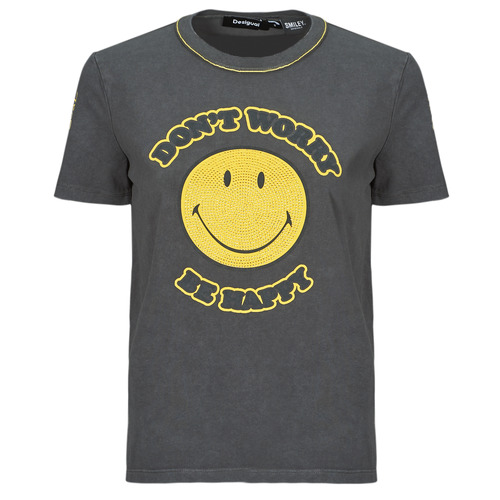 Abbigliamento Donna T-shirt maniche corte Desigual TS_MORE SMILEY Grigio