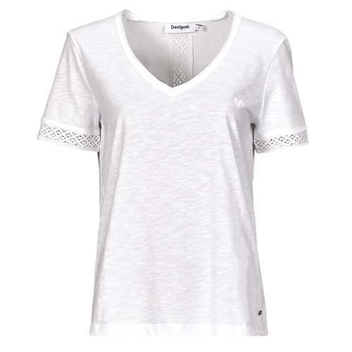 Abbigliamento Donna T-shirt maniche corte Desigual TS_DAMASCO Bianco
