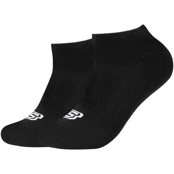 Accessori Calzini Skechers 2PPK Basic Cushioned Sneaker Socks Nero