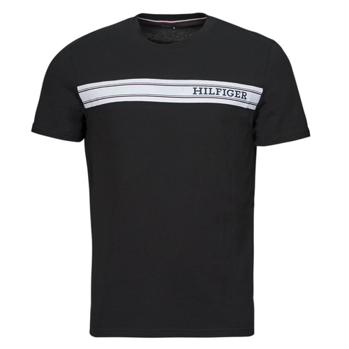 Abbigliamento Uomo T-shirt maniche corte Tommy Hilfiger MONOTYPE STRIPE Nero