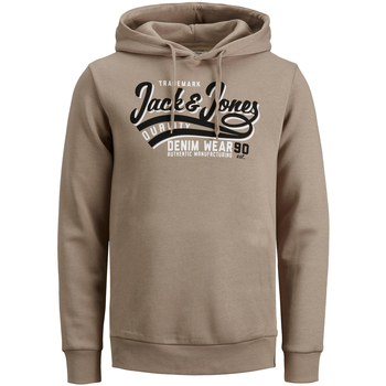 Abbigliamento Uomo Maglioni Jack & Jones Jwh Logo Sweat Hood Beige